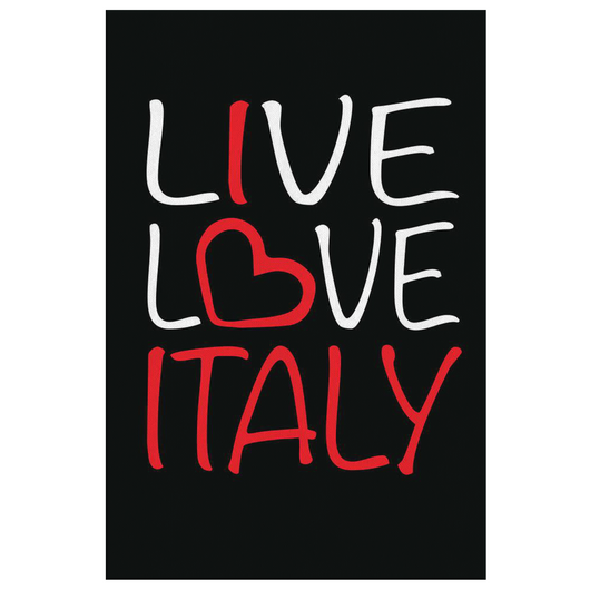 Live Love Italy Canvas Wall Art Portrait