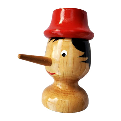 Pinocchio Desktop Pencil Holder – Kid Gifts Cute Wooden Pinocchio Head for Children