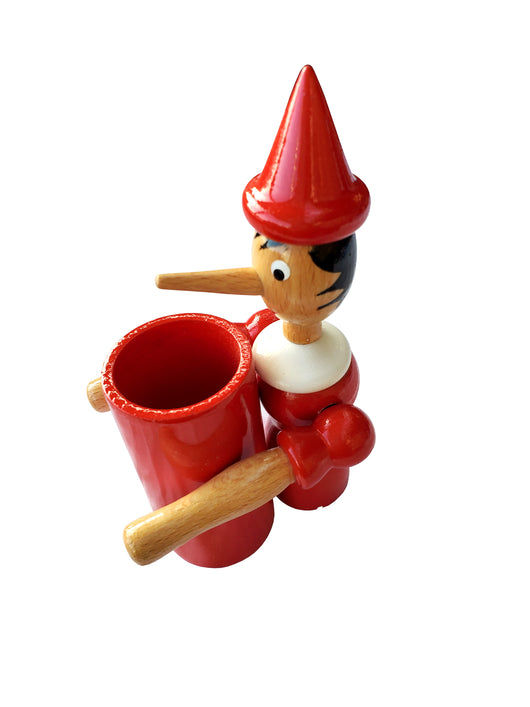 Pinocchio Desktop Pencil Holder – Kid Gifts Cute Wooden Pinocchio for Children