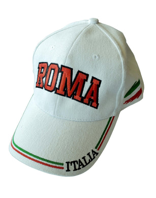 Roma White Baseball Cap