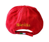 Sicilia Flag Baseball Cap Red