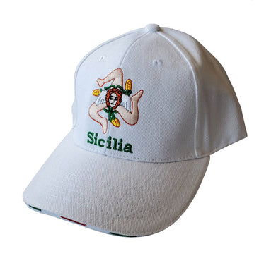 Sicilia Flag Baseball Cap White