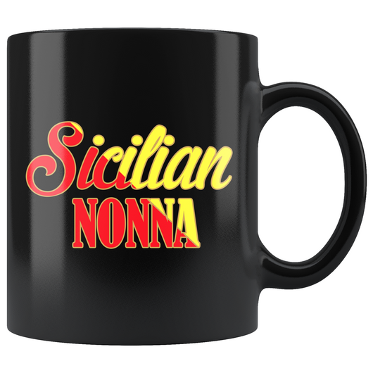 Sicilian Nonna Black 11oz Mug