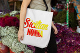 Sicilian Nonna Tote Bag - White