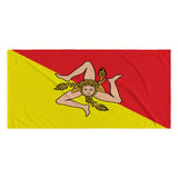 Sicilian Flag Beach Towel