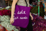 Sweetness of Doing Nothing Tote Bag - Purple