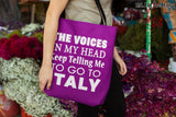 The Voices Tote Bag - Purple