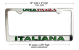 Una Pazza Italiana License Plate Silver Frame