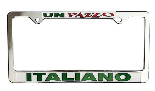 Un Pazzo Italiano License Plate Silver Frame