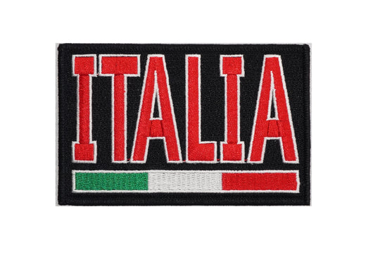 Italia with Flag Iron On Patch