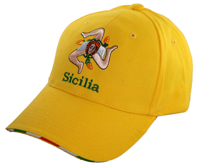Sicilia Flag Baseball Cap Yellow