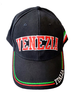 Venezia Black Baseball Cap