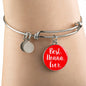 Best Nonna Ever With Red Circle Charm Bangle