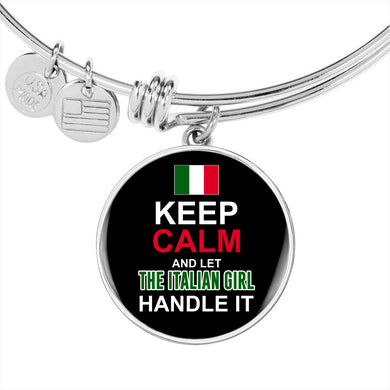 Let Italian Girl Handle It With Circle Charm Bangle - Version 2