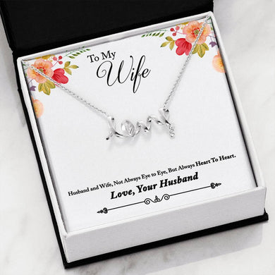 Scripted Love Necklace to Wife from Husband