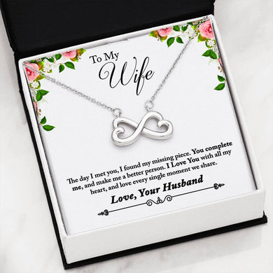 Infinity Hearts Necklace to Wife from Husband