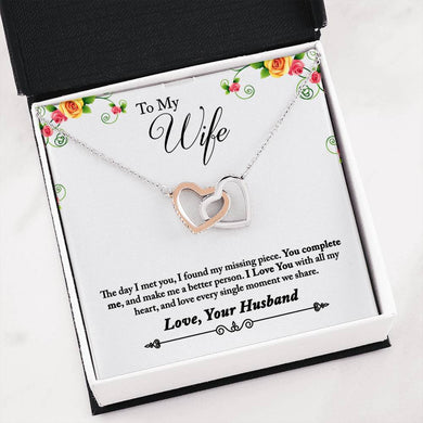 Interlocking Hearts Necklace from Husband to Wife