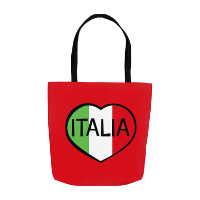 Italia Heart Tote Bag - Red