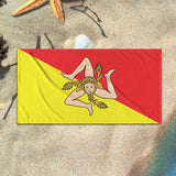Sicilian Flag Beach Towel