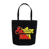 Sicilian Nonna Tote Bag - Black