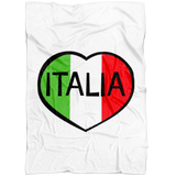 Italia Heart Fleece Blanket
