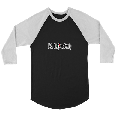 P.S. I Love Italy Logo - 3/4 Raglan Shirt