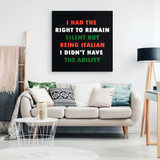 I Had the Right to Remain Silent II Wall Art Canvas