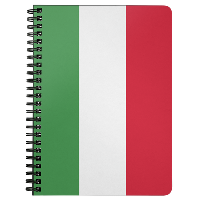 Italian Flag Spiral Bound Notebook