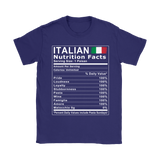 Italian Nutrition Facts Shirt