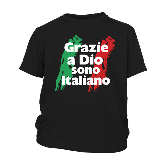 Thank God I'm Italian Kids Shirt