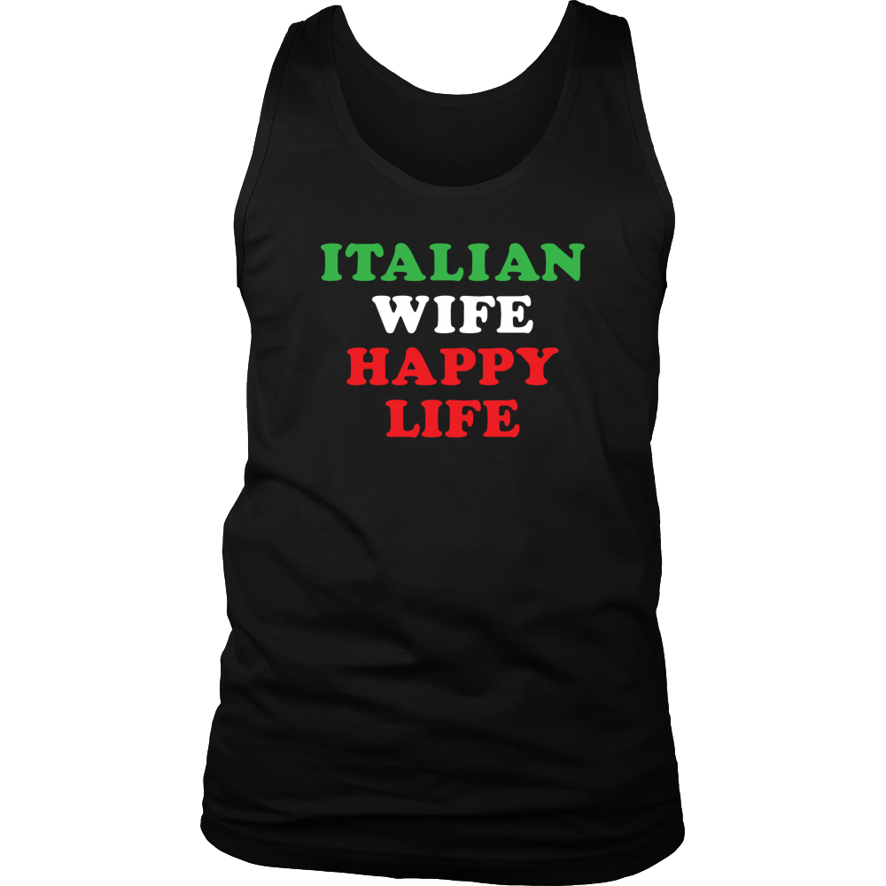 Italian Wife Happy Life Shirt Ps I Love Italy 0065