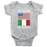 Italian My Nation My Heritage Baby Onesie