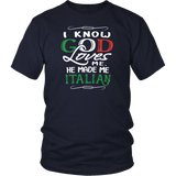 God Made Me Italian Shirt