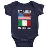 Italian My Nation My Heritage Baby Onesie