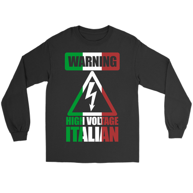 Warning High Voltage Italian Shirt